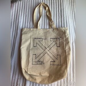Off-White canvas tote bag